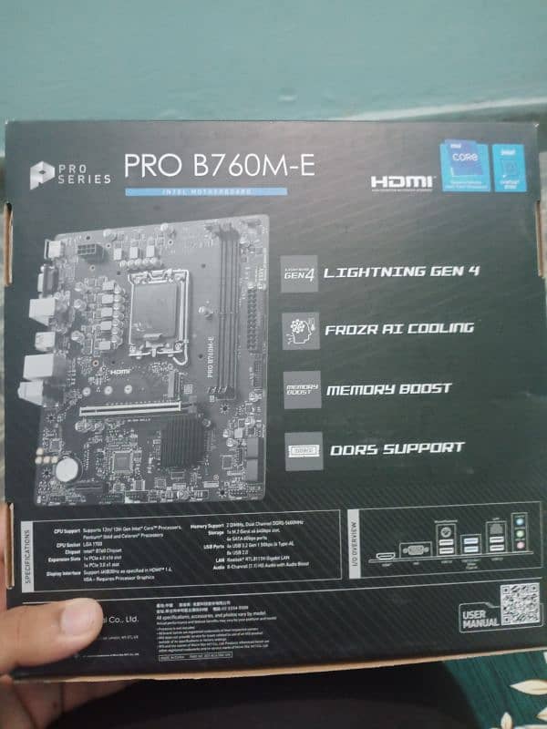 i5 12400f 12 Gen Ddr5 B760 Asus Motherboard 1