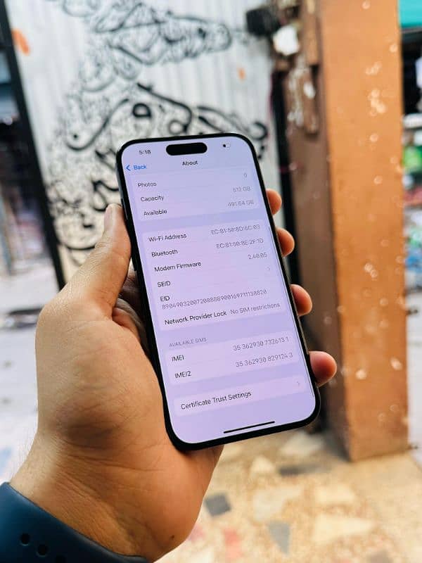 iphone 15 Pro 512GB Non PTA Full 4 Months Sim Time 10
