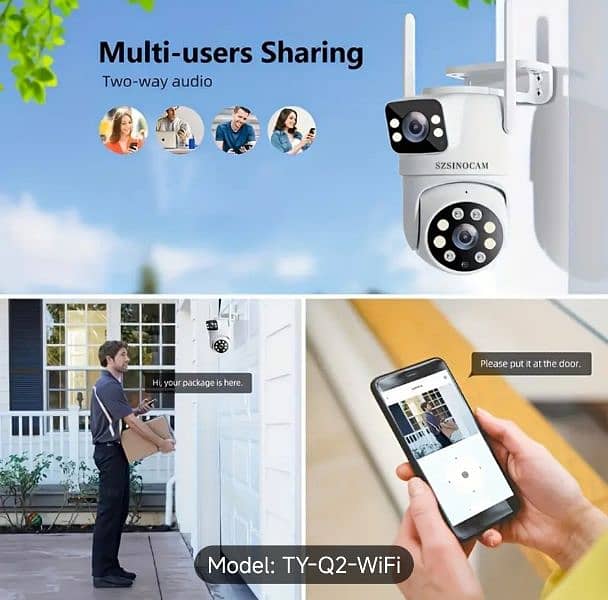 SZSINOCAM Wireless Security Camera with Dual Lens 7