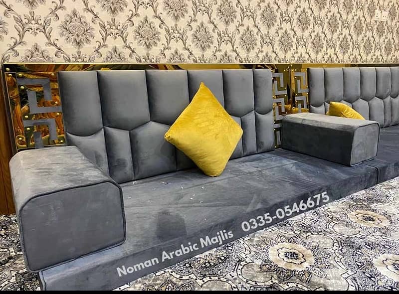 Noman Arabic Majlis Sofa Brass Majlis Bethak 12