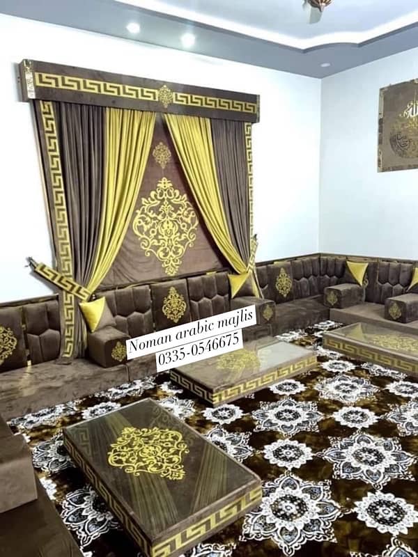 Noman Arabic Majlis Sofa Brass Majlis Bethak 16