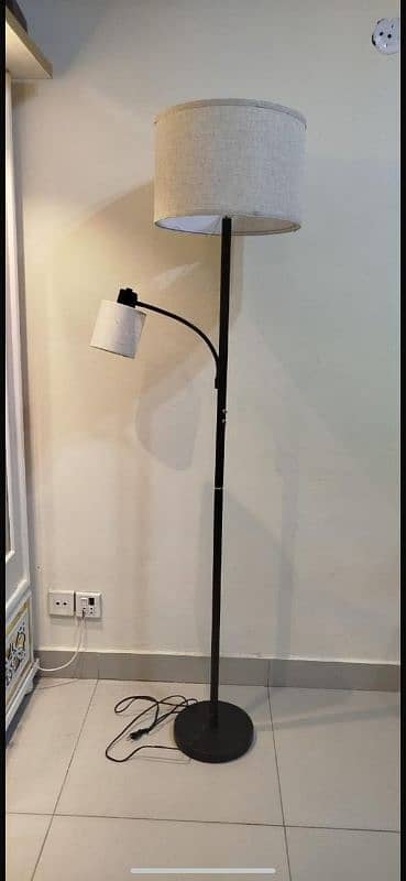 Floor Lamp Shade with Reading Light, Modern Living Room Floor Lamp i 1