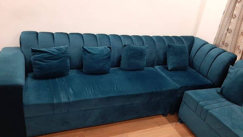 L shaped sofa set with two chairs 1