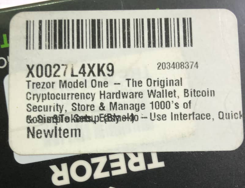 TREZOR Model One Hardware Wallet 2