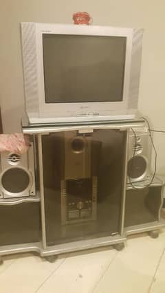 T. V AND TROLLEY