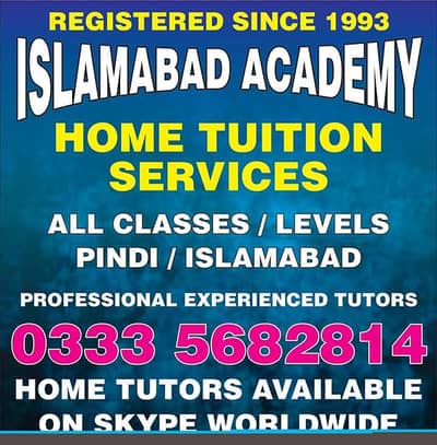 Oldest Islamabad Academy Home Tuition Services