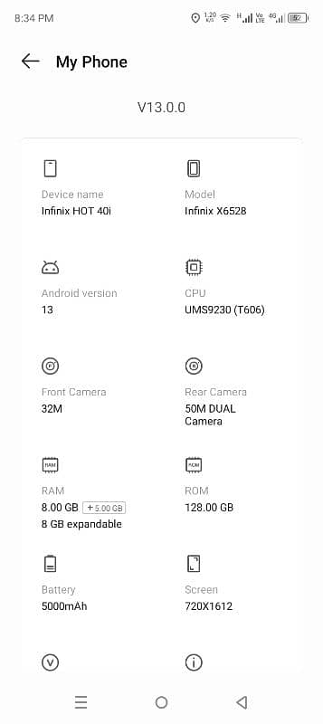 infinix HOT 40i 03112424341 call 0