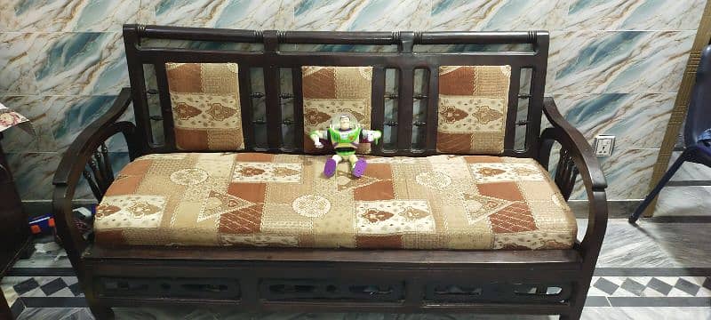 wooden sofa set 5 seater 1