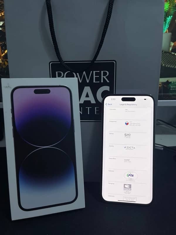 Iphone 14 pro max PTA approved imei match complete box 3