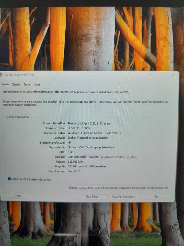 Hp envy x360 2 in 1 laptop I5 13th Gen 10