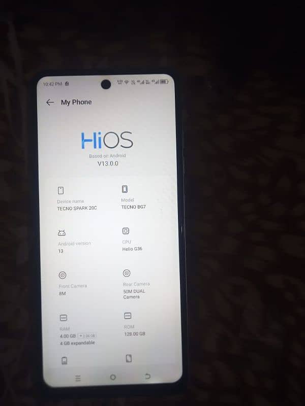 Tecno spark 20c 8Gb Ram 128Gb Rom  with box pta approved 2