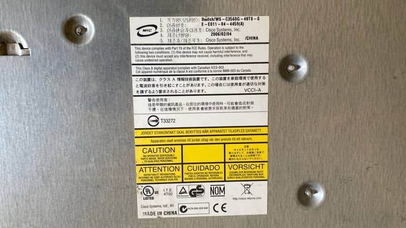 Cisco WS-C3560-48P All Gigabit POE 2SFP 10G Uplink 2