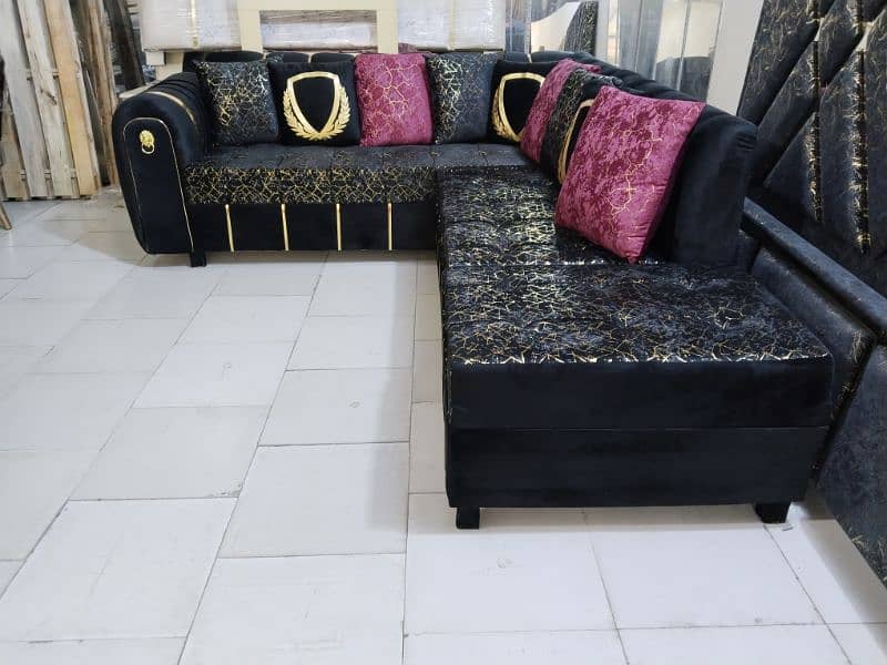 L shape sofa / corner sofa / six seater sofa / 3,2,1 sofa / sofa set 4