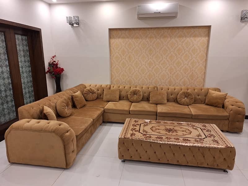 L shaped Sofa with table 3