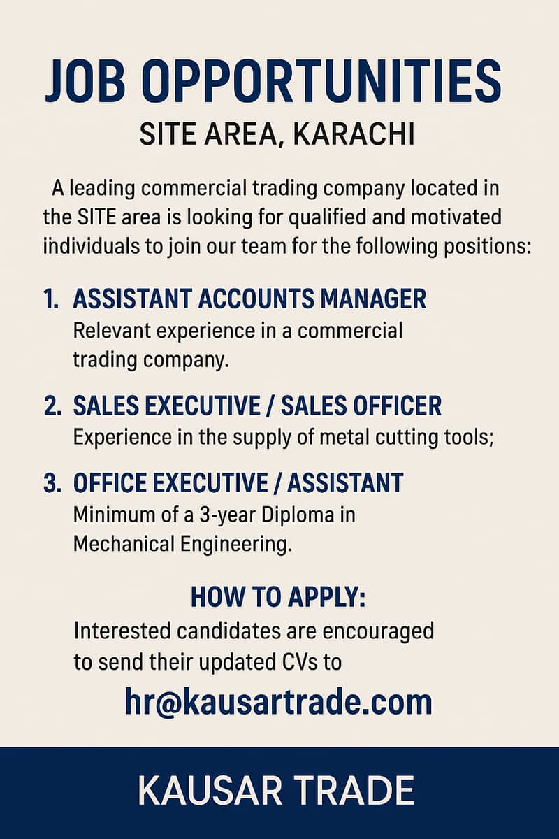 Assistant Accounts Manager - Sales Executive - Office Executive 0