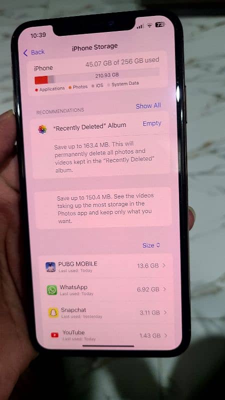 iphone XS Max PTA singal sim 256GB 4