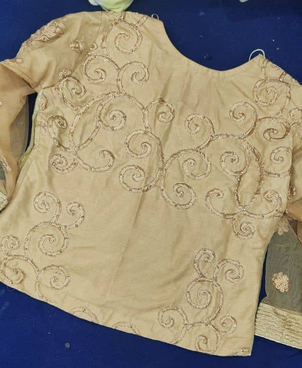 embordiery Net saree with blouse 0