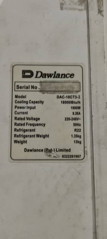 Dawlance 1.5 Ton AC 5