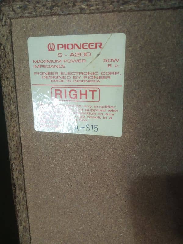 Poineer S-A200 2 way Linear power dynamic speaker system speaker 8