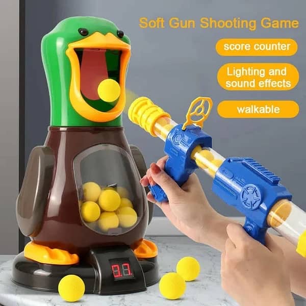 Toy Gun, Pump action toy gun with moving target & soft ball counter! 1