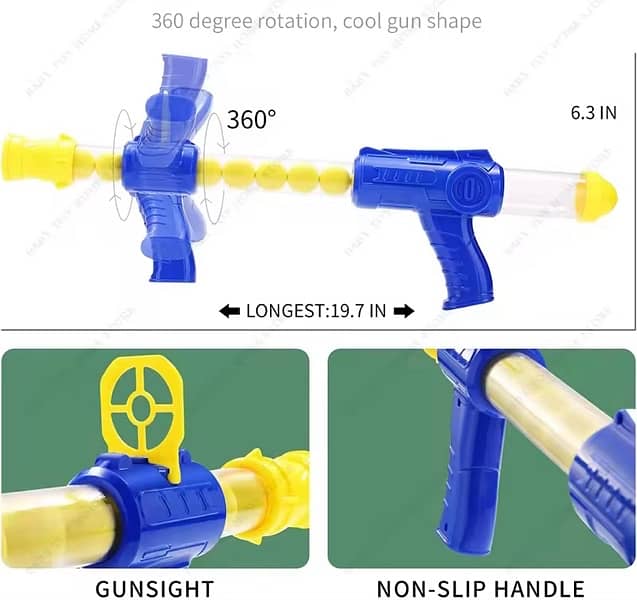 Toy Gun, Pump action toy gun with moving target & soft ball counter! 7