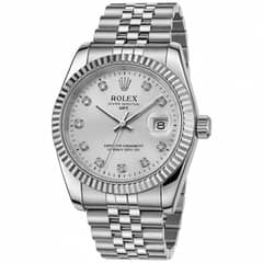 Luxury Rolx Men's Watch With Diamond Markers, Imported Form Dubai