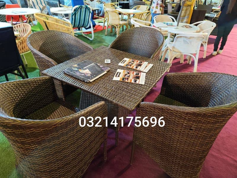 OUTDOOR GARDEN RATTAN UPVC FURNITURE SOFA SET CHAIRS TABLE UMBRELLA 3