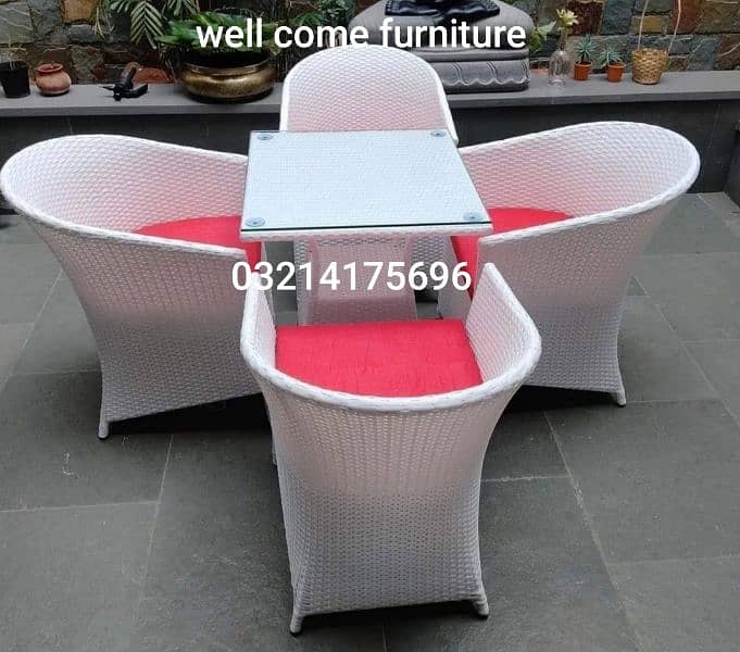 OUTDOOR GARDEN RATTAN UPVC FURNITURE SOFA SET CHAIRS TABLE UMBRELLA 7