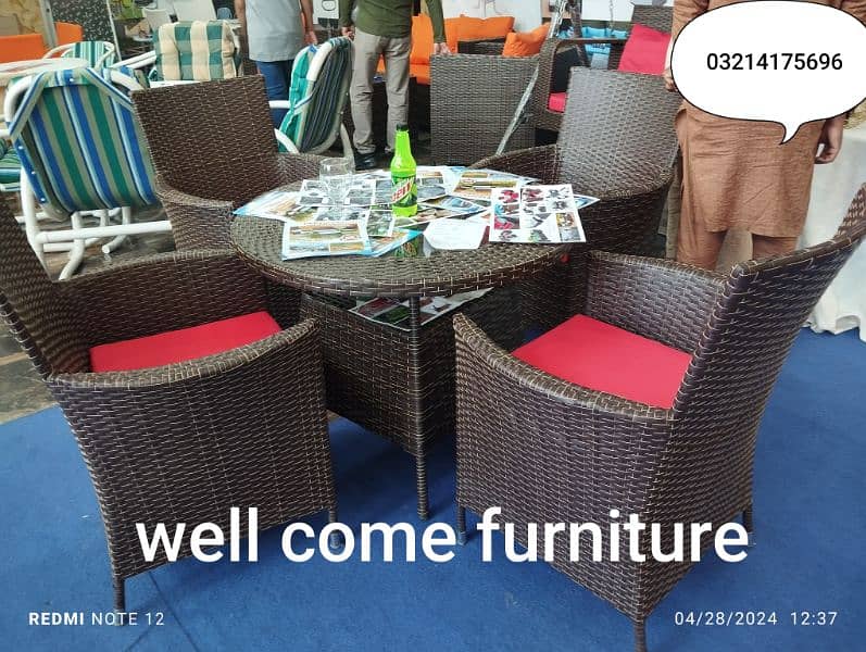OUTDOOR GARDEN RATTAN UPVC FURNITURE SOFA SET CHAIRS TABLE UMBRELLA 8
