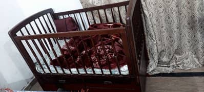 wooden babycot neat and clean no fault