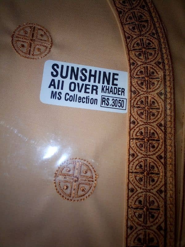 Gents suit with embridry in light khadder 1