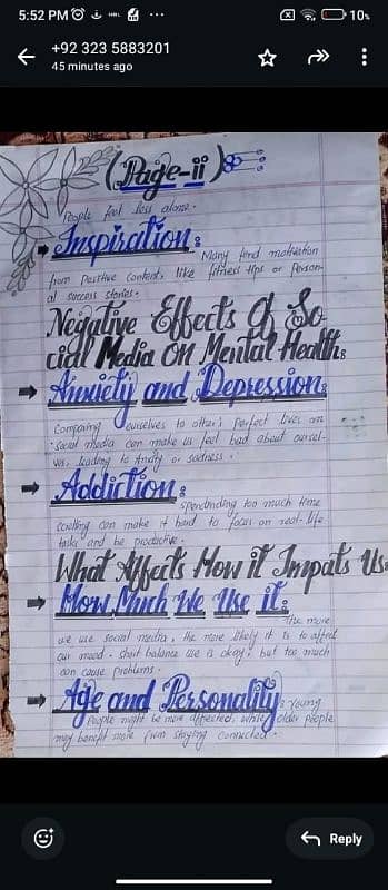 Hand Writing Assignment Job Available 1