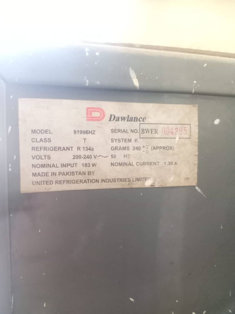 Dawlance, Full Size Refrigrator 2