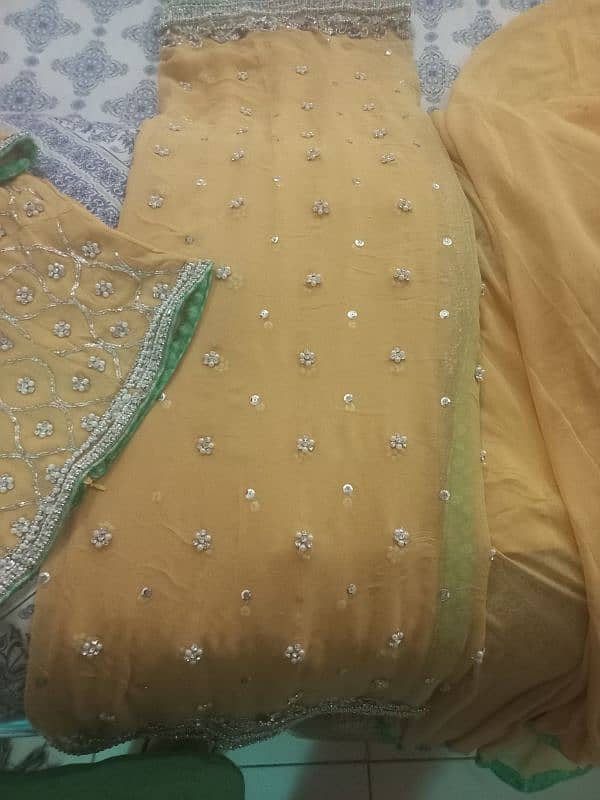 New beautiful yellow Matia b sari 1