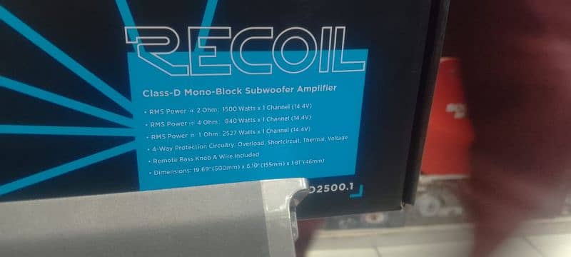 RECOIL MONO BLOCK AMPLIPHIRE MODEL RED 2500.1 CAR AUDIO 11