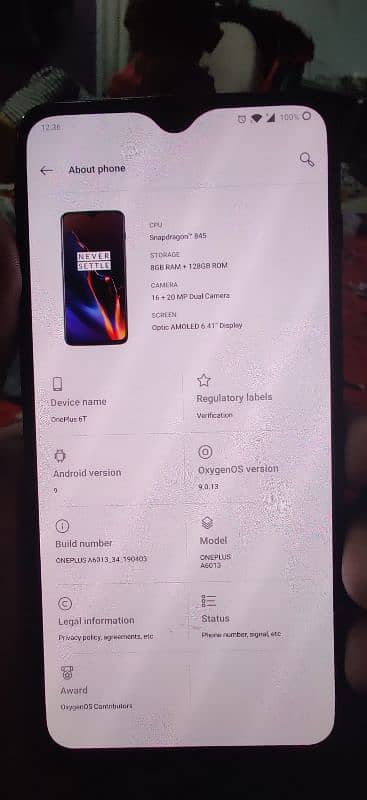 OnePlus 6t 8-128 onehand use 0