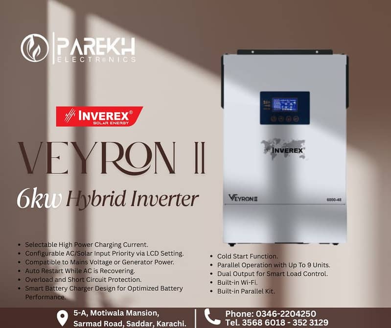 Hybrid Solar Inverter | Veyron Inverters | 6 Kw Inverter For Sale 0
