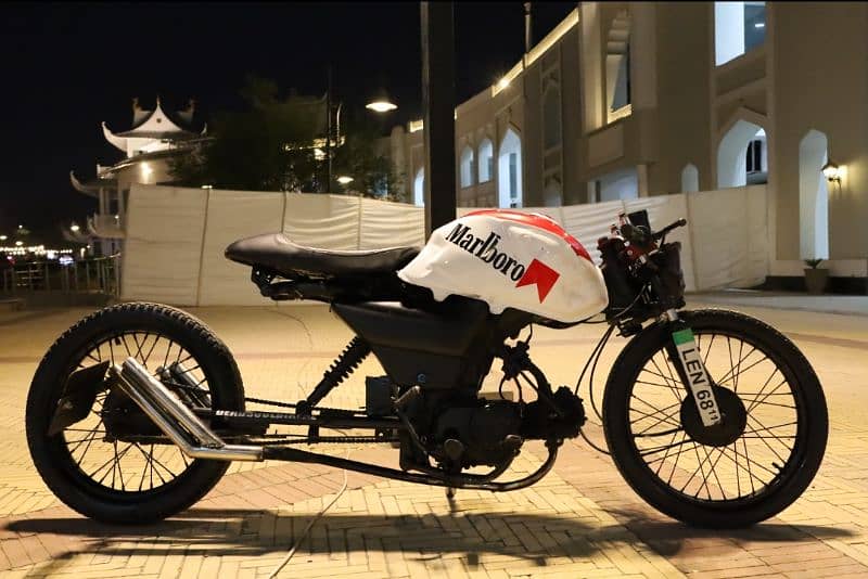 Honda CD 70 extended drag build 0