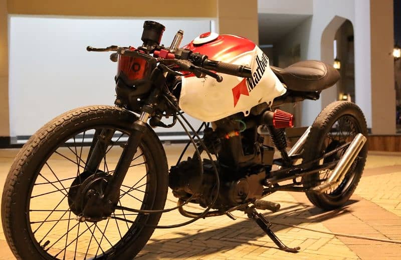 Honda CD 70 extended drag build 1
