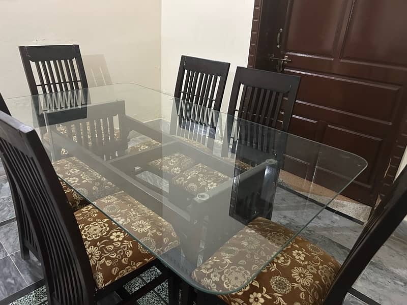 6 chairs and one dining table 0