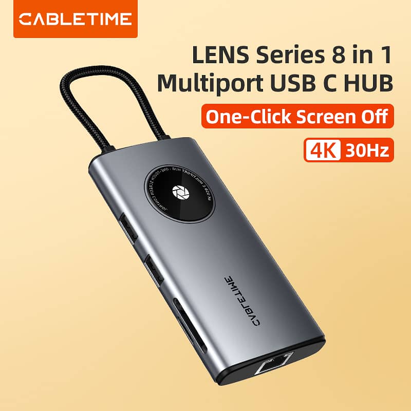 CABLE TIME 8-IN-1 USB C HUB 6