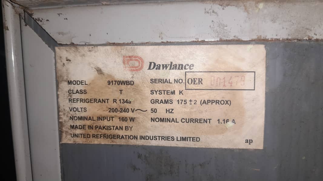 Dawlance Refrigerator for Sale Model 9170 WBD 1