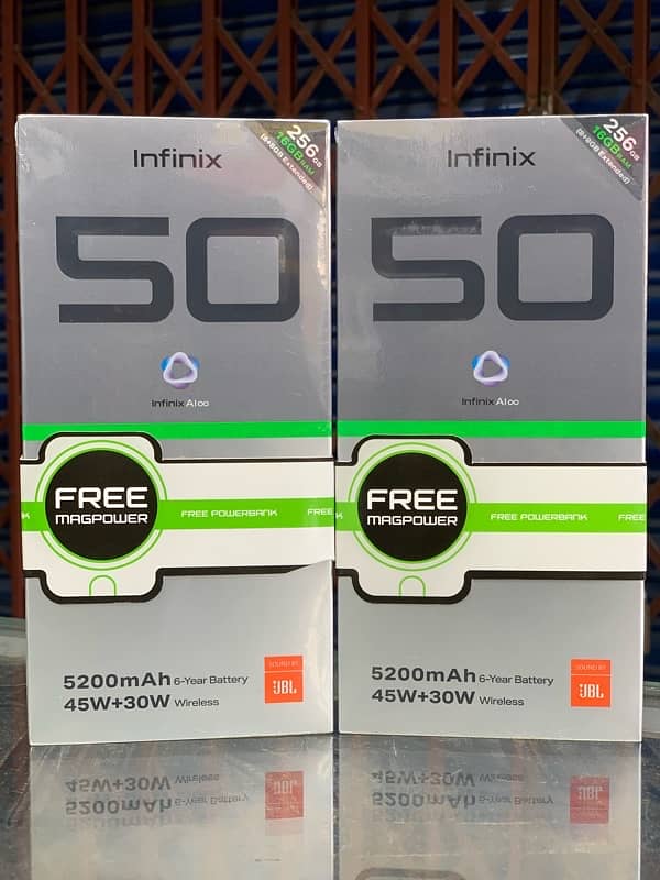 Infinix Note 50 8GB 256GB Brand New Box Pack With Free MAG POWER 0
