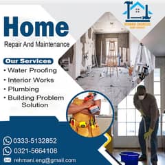 interior Works - Water Proofing- Building Problems- Plumbing Services