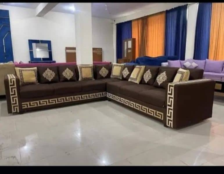 7 seater sofa. corner sofa set. poshish sofa aur mukhtalif design. 3