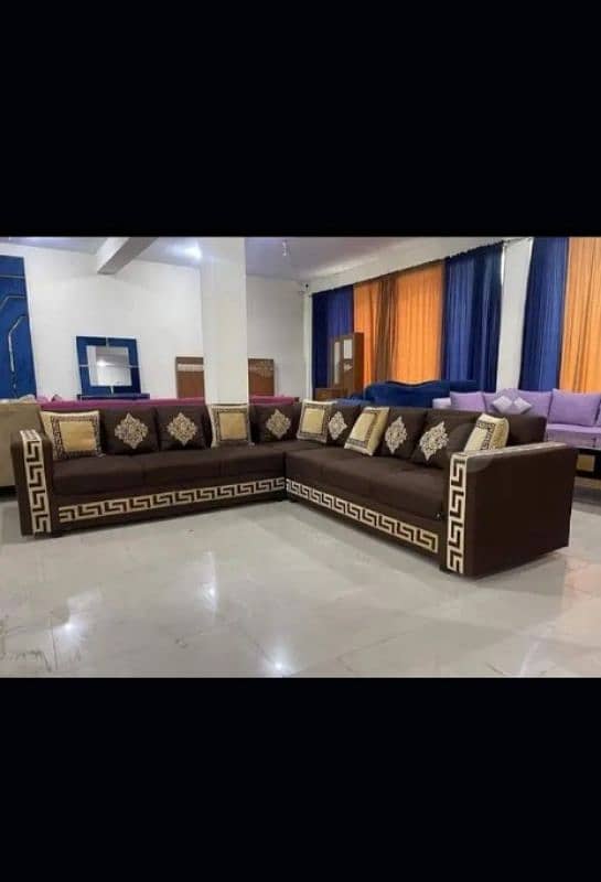 7 seater sofa. corner sofa set. poshish sofa aur mukhtalif design. 10