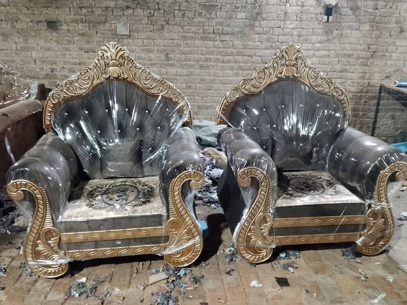 7 seater sofa. corner sofa set. poshish sofa aur mukhtalif design. 13