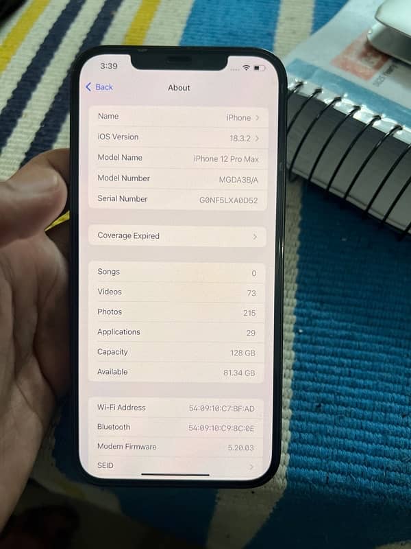 iphone 12 pro max 128gb Non Pta mint condition 4