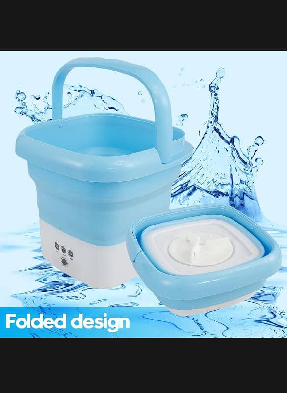 MINI FOLDED WASHING MACHINE & WITH PORTABLE DRYER. 1