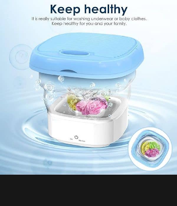 MINI FOLDED WASHING MACHINE & WITH PORTABLE DRYER. 2